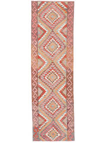  Kilim Vintage Törökország 100X330 Vintage Gyapjúszőnyeg Barna/Piros Kicsi Carpetvista