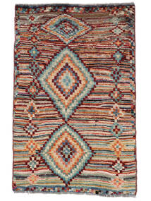 Tappeto Moroccan Berber - Afghanistan 69X109 Rosso Scuro/Marrone (Lana, Afghanistan)