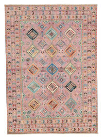 Kazak Fine Rug 168X234 Red/Brown Wool, Afghanistan Carpetvista
