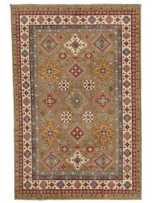  180X268 Medallion Kazak Fine Rug Wool, Carpetvista