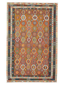  304X488 Kelim Afghan Old Style Teppe Mørk Gul/Svart Afghanistan Carpetvista