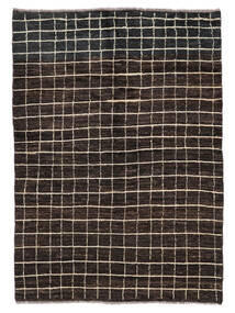 125X175 Moroccan Berber - Afghanistan Rug Modern Black/Brown (Wool, Afghanistan) Carpetvista