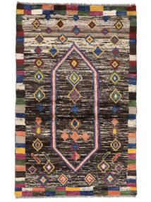  Moroccan Berber - Afghanistan 88X137 Wol Vloerkleed Zwart/Bruin Klein Carpetvista
