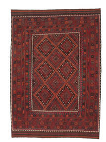 264X388 Tapis Kilim Maimane D'orient Rouge Foncé/Noir Grand (Laine, Afghanistan) Carpetvista