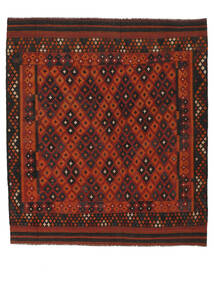 絨毯 キリム マイマネ 236X266 ダークレッド/ブラック (ウール, アフガニスタン)