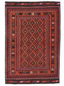 Kilim Maimane Rug 218X322 Dark Red/Black Wool, Afghanistan Carpetvista