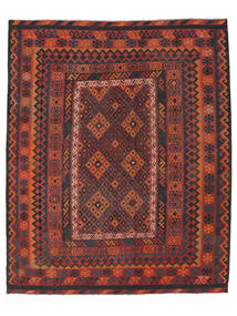 Kelim Maimane Teppich 248X295 Dunkelrot/Schwarz Wolle, Afghanistan Carpetvista