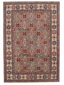 Kazak Fine Teppich 248X359 Braun/Dunkelrot Wolle, Afghanistan Carpetvista