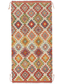 99X201 Tappeto Kilim Afghan Old Style Orientale Marrone/Arancione (Lana, Afghanistan) Carpetvista