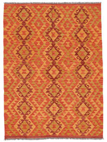  131X180 Kelim Afghan Old Style Vloerkleed Donkerrood/Rood Afghanistan Carpetvista