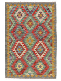  100X148 Kelim Afghan Old Style Matot Matto Tummanvihreä/Tummanpunainen Afganistan Carpetvista