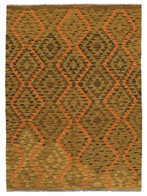 Kilim Afghan Old Style Rug 131X180 Brown/Black Wool, Afghanistan Carpetvista