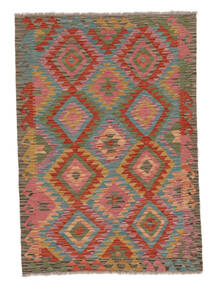 Kelim Afghan Old Style Teppe 100X150 Brun/Mørk Rød Ull, Afghanistan Carpetvista