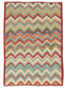  Kilim Afghan Old Style Rug 125X177 Wool Green/Orange Small Carpetvista