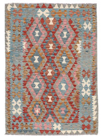 絨毯 キリム アフガン オールド スタイル 124X172 茶/深紅色の (ウール, アフガニスタン)