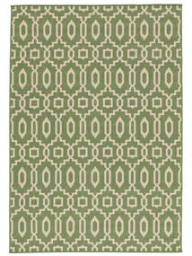 Zellige Alfombra Para Interiores/Exteriores Lavable 200X300 Verde/Beige Geométrica