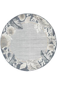  Washable Indoor/Outdoor Rug Ø 200 Beachlife Blue/Beige Round