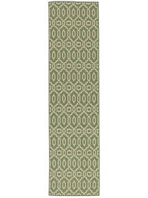  Washable Indoor/Outdoor Rug 80X300 Zellige Green/Beige Runner
 Small