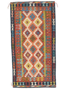 Tapete Oriental Kilim Afegão Old Style 101X196 Vermelho Escuro/Preto (Lã, Afeganistão)