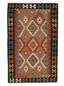 99X155 Kilim Afghan Old Style Rug Oriental Black/Brown (Wool, Afghanistan)