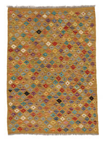 Tapis D'orient Kilim Afghan Old Style 100X147 Marron/Rouge Foncé (Laine, Afghanistan)