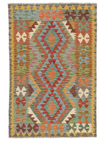  Oriental Kilim Afghan Old Style Rug 100X153 Brown/Green Wool, Afghanistan Carpetvista