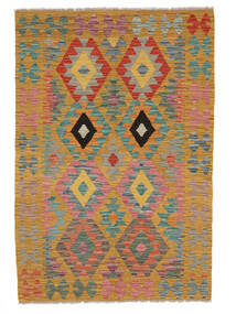  Oriental Kilim Afghan Old Style Rug 104X152 Brown/Dark Green Wool, Afghanistan Carpetvista
