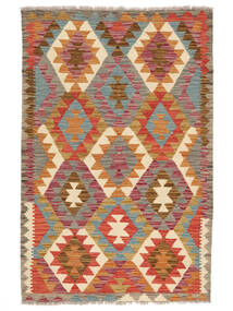  100X154 Kelim Afghan Old Style Vloerkleed Bruin/Rood Afghanistan Carpetvista