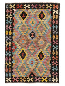100X150 Kilim Afghan Old Style Rug Oriental Black/Brown (Wool, Afghanistan) Carpetvista