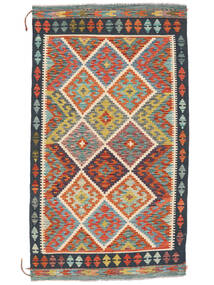  Kelim Afghan Old Style Matot 107X186 Musta/Tummanpunainen Carpetvista