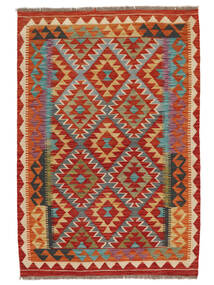 Kilim Afghan Old Style Rug 102X150 Brown/Dark Red Wool, Afghanistan Carpetvista