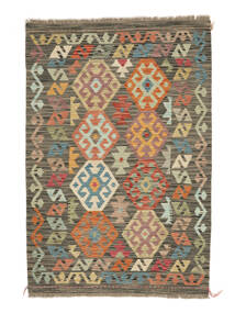  Orientalsk Kelim Afghan Old Style Teppe 101X149 Brun/Svart Ull, Afghanistan Carpetvista