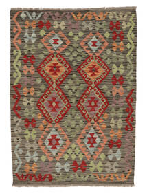 Kelim Afghan Old Style Matot Matto 105X145 Ruskea/Tummanpunainen Villa, Afganistan Carpetvista