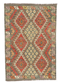  99X146 Kelim Afghan Old Style Teppe Brun/Oransje Afghanistan Carpetvista