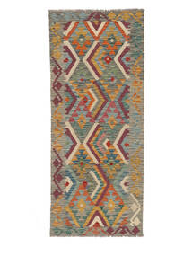  Kilim Afghan Old Style Rug 81X195 Wool Brown/Dark Yellow Small Carpetvista