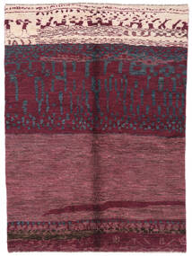 164X230 Tapis Contemporary Design Moderne Rouge Foncé/Noir (Laine, Afghanistan) Carpetvista