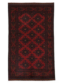 157X275 Belutsch Teppich Orientalischer Schwarz/Dunkelrot (Wolle, Afghanistan) Carpetvista