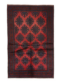 Tappeto Orientale Beluch 135X220 Nero/Rosso Scuro (Lana, Afghanistan)