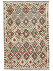  Kilim Afghan Old Style Rug 209X306 Wool Brown/Beige Carpetvista