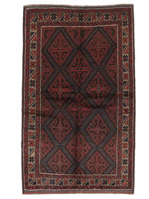 Baluch Rug Rug 140X240 Black/Dark Red Wool, Afghanistan Carpetvista