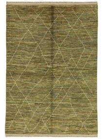  168X248 Contemporary Design Rug Dark Yellow/Brown Afghanistan Carpetvista