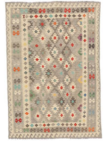 絨毯 キリム アフガン オールド スタイル 197X288 オレンジ/茶色 (ウール, アフガニスタン)