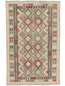 193X301 絨毯 キリム アフガン オールド スタイル オリエンタル 茶色/オレンジ (ウール, アフガニスタン) Carpetvista