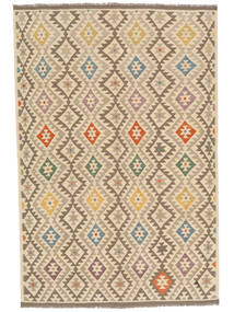Kilim Afghan Old Style Rug 202X303 Brown/Orange Wool, Afghanistan Carpetvista