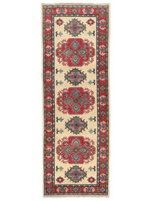  Orientalsk Kazak Fine Teppe 62X177Løpere Mørk Rød/Beige Ull, Afghanistan Carpetvista