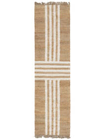 廊下 絨毯 80X350 モダン Solista Flag Jute - ベージュ/ナチュラルホワイト