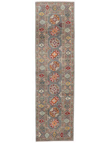  83X301 Kazak Fine Teppich Läufer Braun/Dunkelgelb Afghanistan Carpetvista