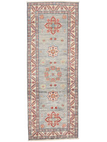 82X219 Kazak Fine Teppich Orientalischer Läufer Dunkelgrau/Braun (Wolle, Afghanistan) Carpetvista