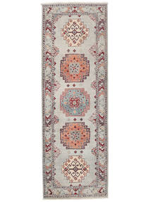  Oriental Kazak Fine Rug 81X242 Runner
 Dark Grey/Dark Red Wool, Afghanistan Carpetvista