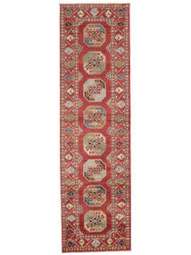 86X304 Tapis D'orient Kazak Fine De Couloir Rouge Foncé/Marron (Laine, Afghanistan) Carpetvista